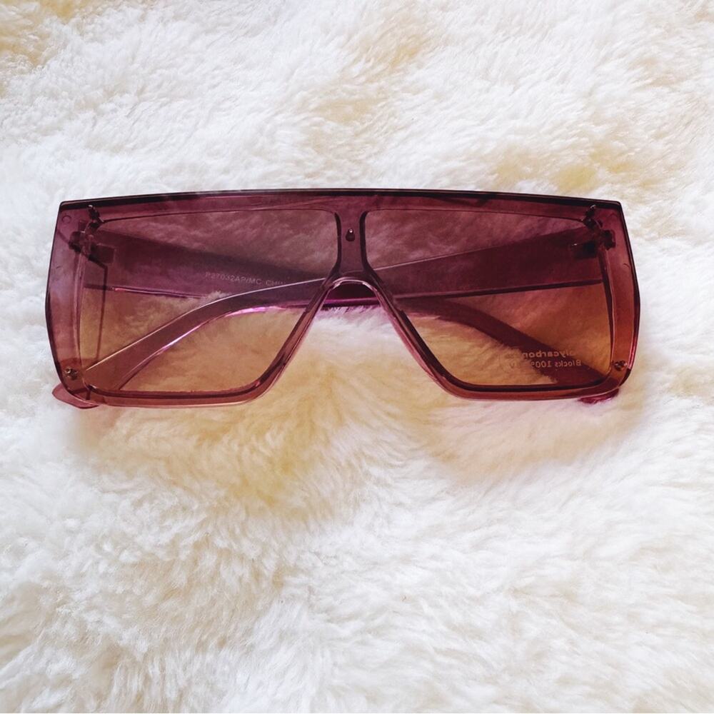 Greta Dark Purple Oversized Statement Sunglasses